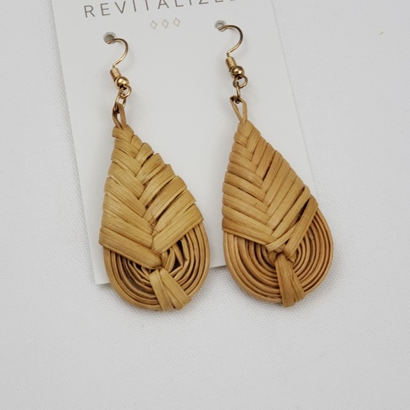 Last pair 》Rattan Drop Earrings - Picture 3 of 3